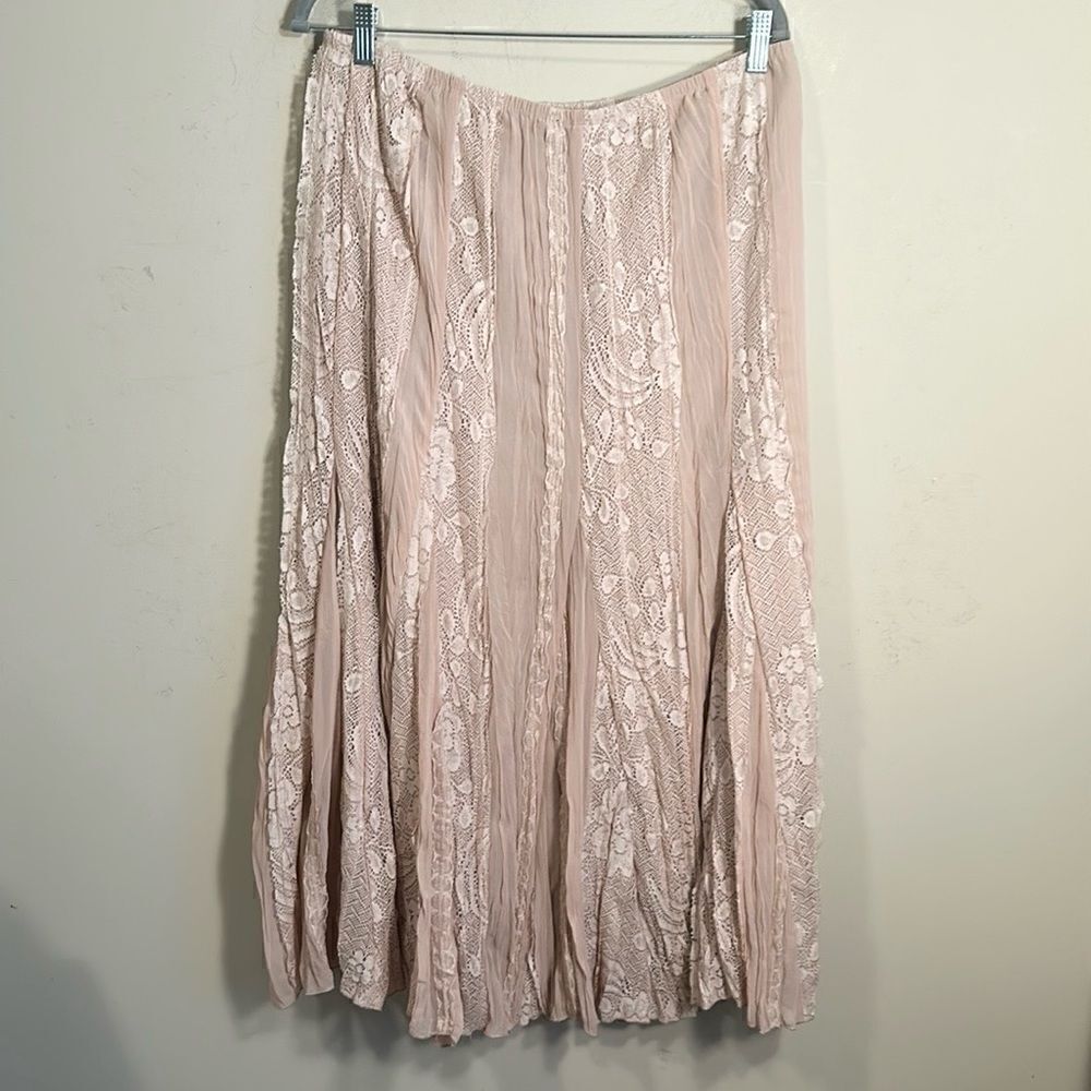 Karen Kane A-line Boho Style Tan Skirt L